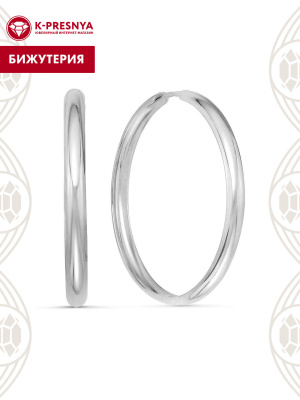 Серьги бижутерия, покрытие - серебрение, без вставок