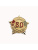 Значок бижутерия, покрытие - золочение, отделка - эмаль, без вставок