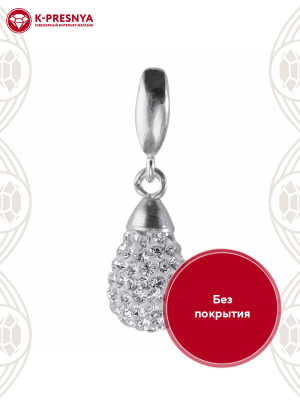 Подвеска серебро 925 пробы, без покрытия, вставка - стекло ювелирное preciosa