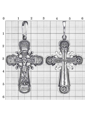 Подвеска бижутерия, покрытие - серебрение с оксидированием, без вставок