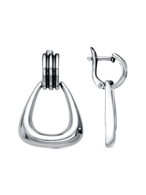 Серьги серебро 925 пробы, покрытие - оксидирование, без вставок