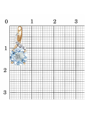 Подвеска серебро 925 пробы, покрытие - золочение, выборочное родирование