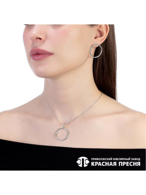 Серьги серебро 925 пробы, покрытие - оксидирование, без вставок