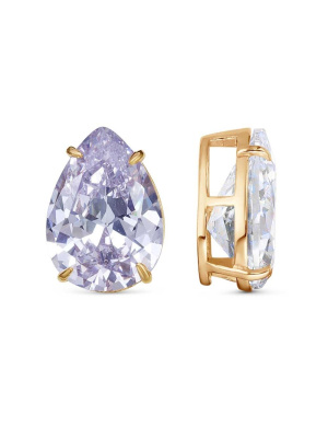 Подвеска серебро 925 пробы, покрытие - золочение, вставка - фианит (недрагоценный камень)