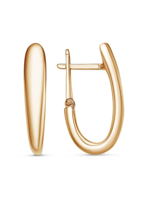 Серьги бижутерия, покрытие - золочение, без вставок