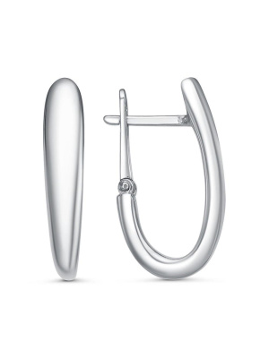 Серьги бижутерия, покрытие - серебрение с оксидированием, без вставок