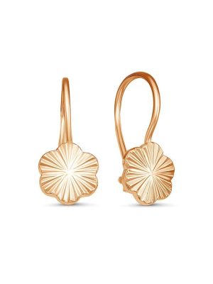 Серьги бижутерия, покрытие - золочение, без вставок