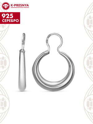 Серьги серебро 925 пробы, покрытие - оксидирование, без вставок