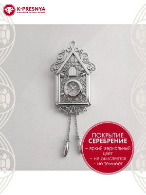 Брошь бижутерия, покрытие - серебрение с оксидированием, без вставок