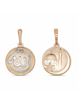 Подвеска серебро 925 пробы, покрытие - золочение, выборочное родирование, без вставок