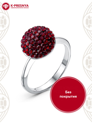 Кольцо серебро 925 пробы, без покрытия, вставка - стекло ювелирное preciosa