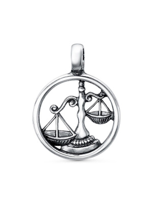 Подвеска "весы" серебро 925 пробы, покрытие - оксидирование, без вставок