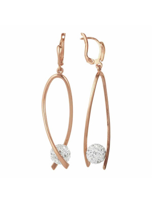 Серьги бижутерия, покрытие - золочение, вставка - стекло ювелирное