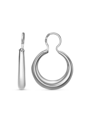 Серьги серебро 925 пробы, покрытие - оксидирование, без вставок