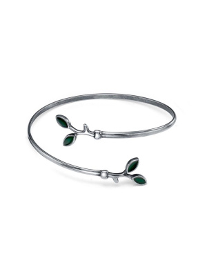 Браслет бижутерия, покрытие - серебрение с оксидированием, отделка - эмаль, без вставок