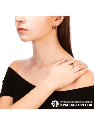 Серьги серебро 925 пробы, покрытие - оксидирование, вставка - искусственный султанит