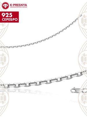 Браслет серебро 925 пробы, покрытие - родирование, без вставок