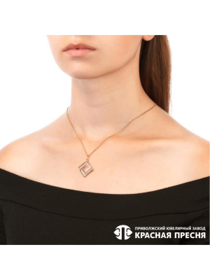 Подвеска серебро 925 пробы, покрытие - золочение, отделка - алмазная грань, без вставок