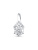 Подвеска серебро 925 пробы, покрытие - родирование, вставка - фианит (недрагоценный камень)
