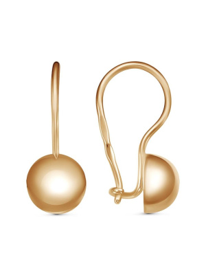 Серьги бижутерия, покрытие - золочение, без вставок