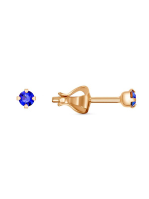 Серьги бижутерия, покрытие - золочение, вставка - стекло ювелирное preciosa