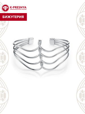 Браслет бижутерия, покрытие - платинирование, без вставок