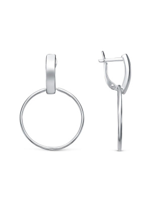 Серьги бижутерия, покрытие - серебрение, без вставок