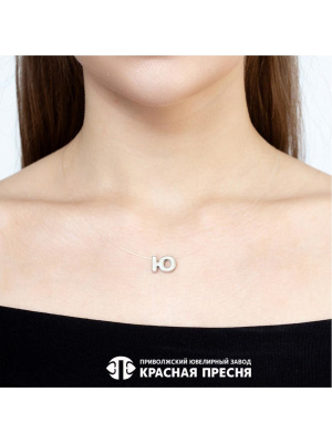 Подвеска серебро 925 пробы, покрытие - платинирование, без вставок