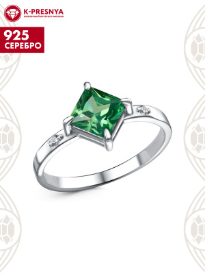 Кольцо серебро 925 пробы, покрытие - родирование