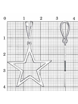 Подвеска бижутерия, покрытие - платинирование, без вставок