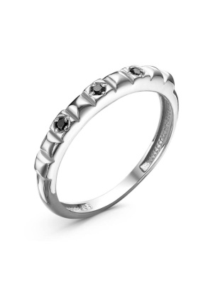 Кольцо бижутерия, покрытие - платинирование, вставка - фианит (недрагоценный камень)