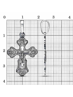 Подвеска бижутерия, покрытие - серебрение с оксидированием, без вставок Подвеска бижутерия, покрытие - серебрение с оксидированием, без вставок