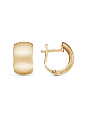 Серьги серебро 925 пробы, покрытие - золочение, без вставок