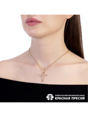 Подвеска серебро 925 пробы, покрытие - золочение, выборочное родирование, без вставок