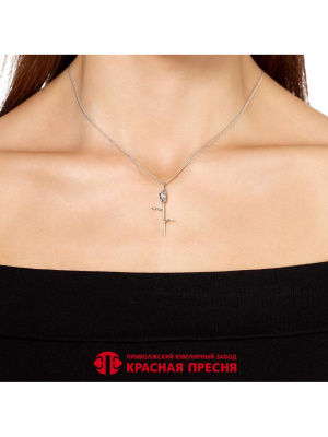 Подвеска серебро 925 пробы, покрытие - оксидирование, без вставок