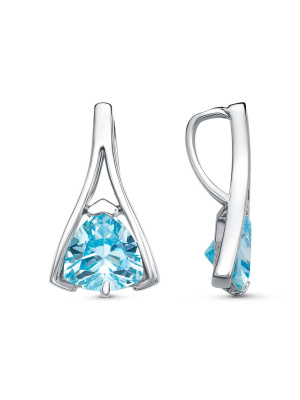 Подвеска бижутерия, покрытие - платинирование, вставка - фианит (недрагоценный камень)