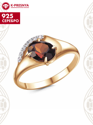 Кольцо серебро 925 пробы, покрытие - золочение, выборочное родирование