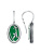 Серьги бижутерия, покрытие - серебрение с оксидированием, вставка - искусственный агат зелёный