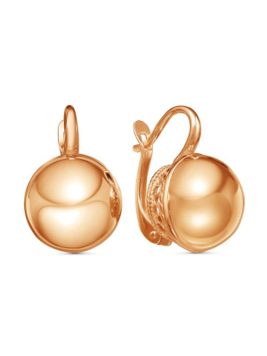 Серьги бижутерия, покрытие - золочение, без вставок