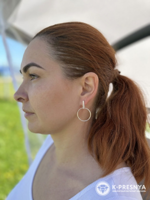 Серьги бижутерия, покрытие - серебрение, без вставок