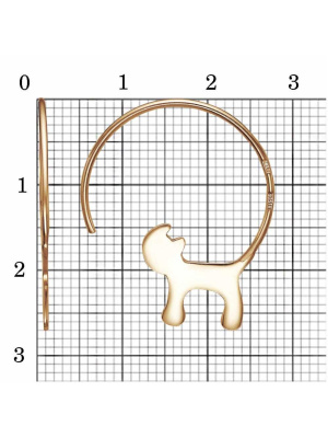 Серьги серебро 925 пробы, покрытие - золочение, без вставок