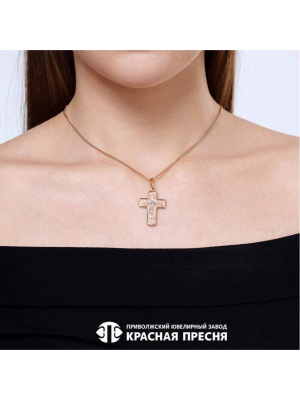 Подвеска серебро 925 пробы, покрытие - золочение, выборочное родирование, без вставок