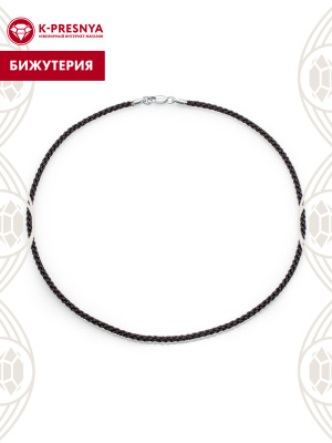 Шнур бижутерия, покрытие - серебрение, без вставок