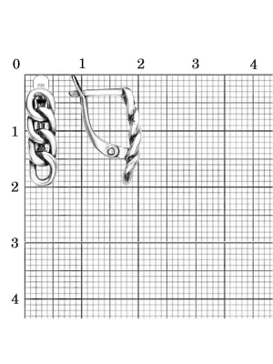 Серьги бижутерия, покрытие - серебрение с оксидированием, без вставок