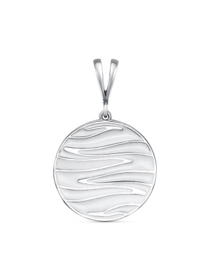 Подвеска бижутерия, покрытие - серебрение, отделка - эмаль, без вставок