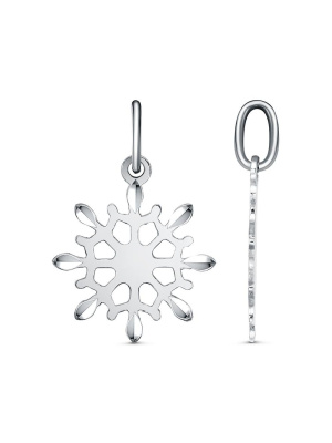 Подвеска бижутерия, покрытие - платинирование, отделка - алмазная грань, без вставок