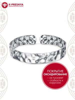 Браслет серебро 925 пробы, покрытие - оксидирование, без вставок