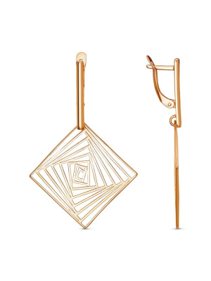 Серьги бижутерия, покрытие - золочение, без вставок