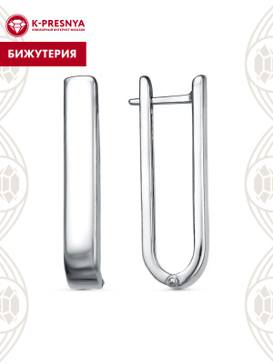 Серьги бижутерия, покрытие - серебрение, без вставок