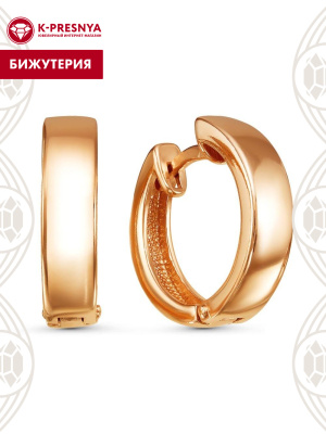 Серьги бижутерия, покрытие - золочение, без вставок